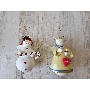 Sandi gore evans Angel snowman ornament hope candle candy cane Xmas tree